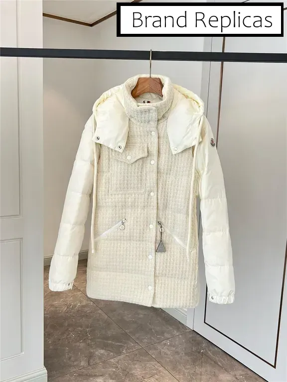 Moncler knitted patchwork down jacket